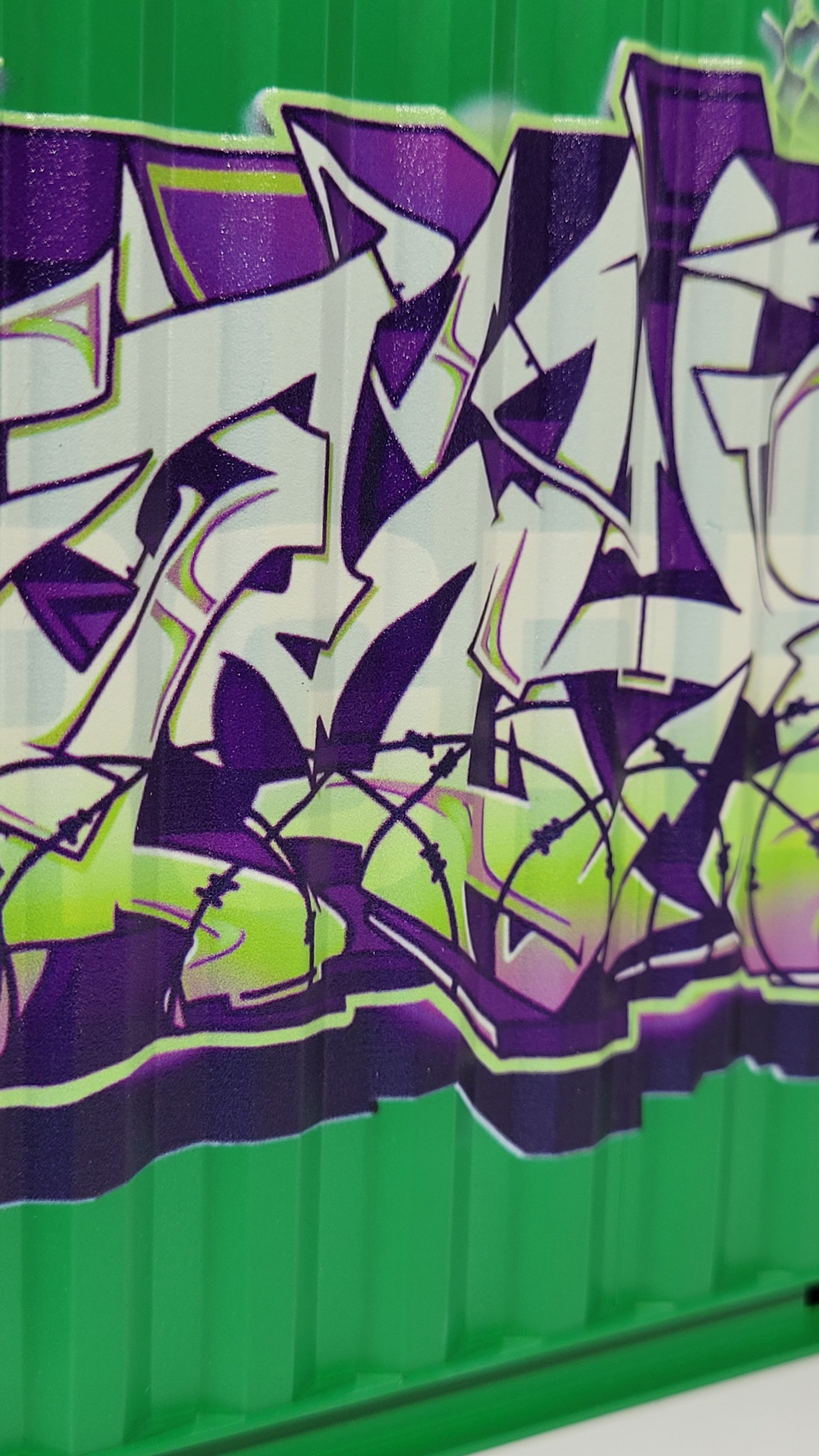 Close-up detail of Horus's dynamic illustration and vibrant style