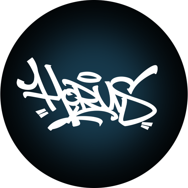 Authentic Horus graffiti tag signature on the art collectible model