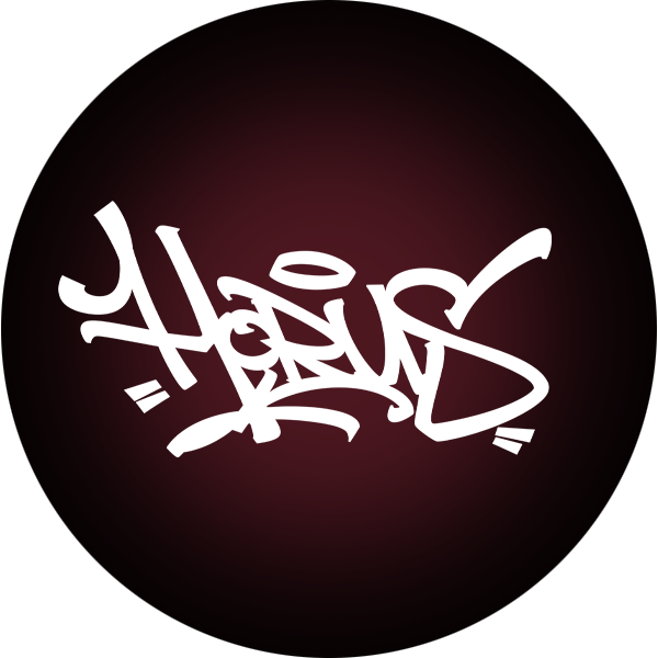 Authentic Horus graffiti tag signature on the one-of-a-kind art collectible