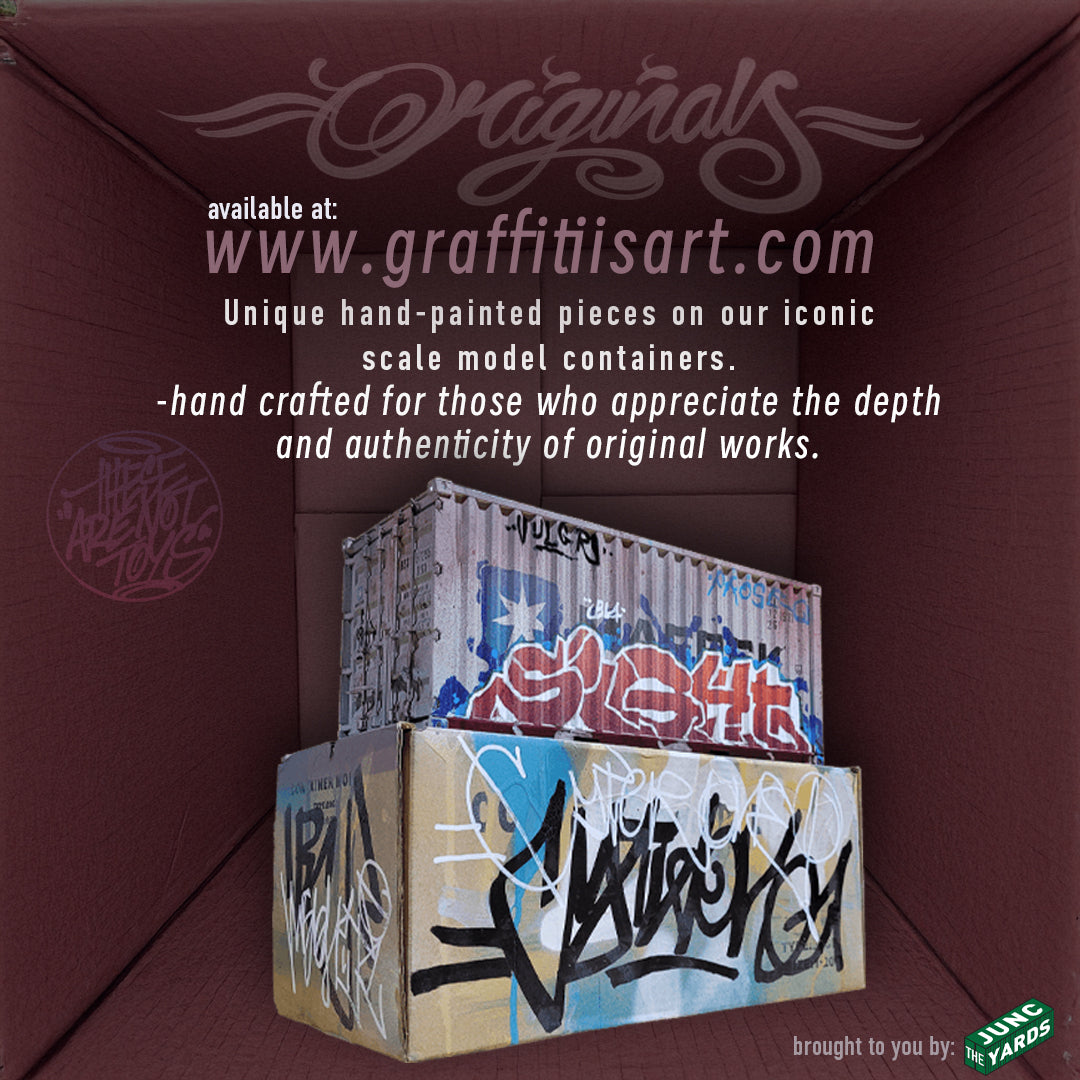 Sight original hand-painted graffiti art collectible replica shipping container