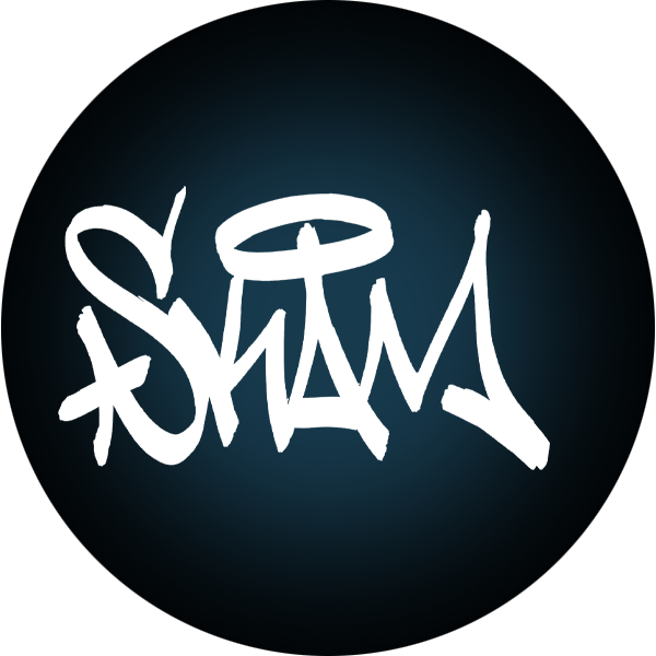 Authentic Skam graffiti tag signature on the art collectible model